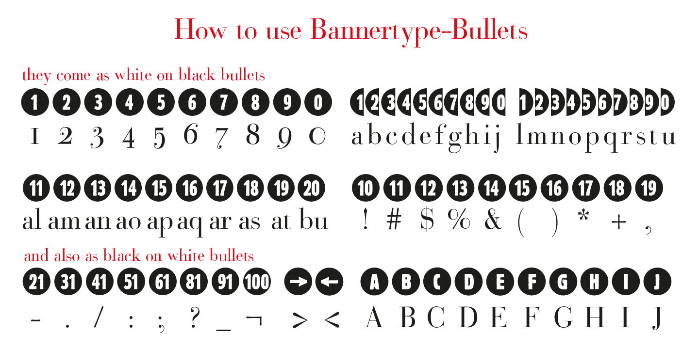 Шрифт Bullets